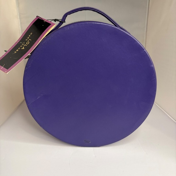 Marc Jacobs Lola Purple Vanity Hat Box Case Bag 3D Flower NWT 8.5" Rare‎ - Picture 3 of 12
